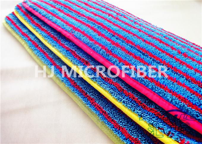 Bunte nasse Mopp-Auflagen Microfiber mit Rot-Streifen, Microfiber-Wäsche-Auflage