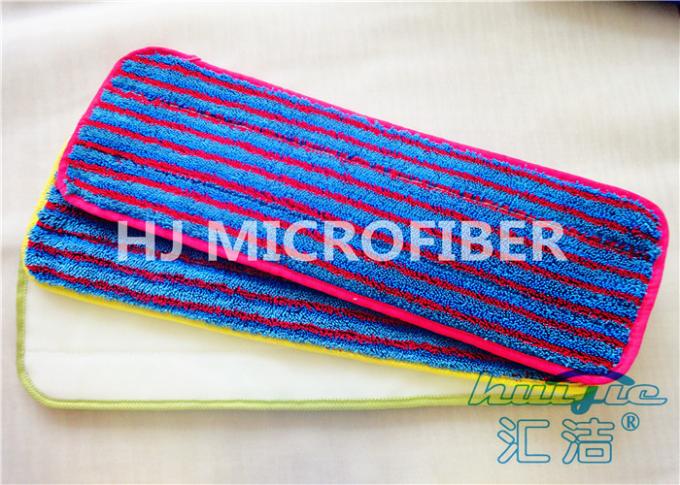 Bunte nasse Mopp-Auflagen Microfiber mit Rot-Streifen, Microfiber-Wäsche-Auflage