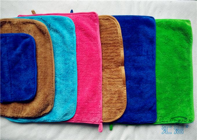 Flaumige Vlies Microfiber-Geschirrtücher mit hoher Dichte rot, wasseranziehendes Tuch