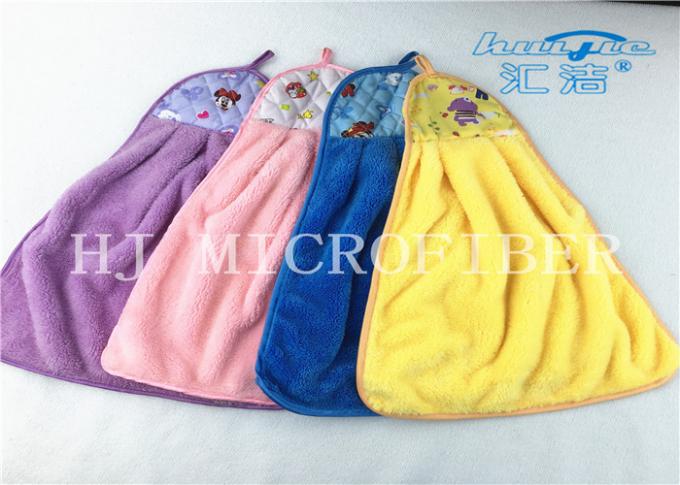 Bunter wesentlicher Microfiber-Karikatur-Handtuch-korallenroter Vlies-Hauptstoff für Küchen-Badezimmer