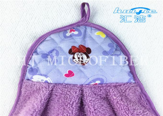 Bunter wesentlicher Microfiber-Karikatur-Handtuch-korallenroter Vlies-Hauptstoff für Küchen-Badezimmer