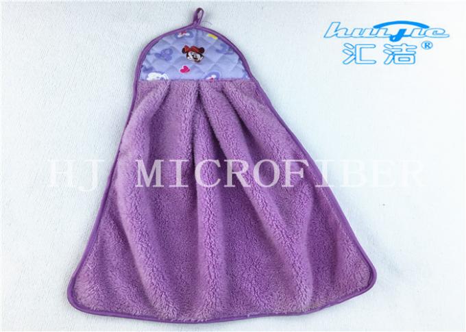 Bunter wesentlicher Microfiber-Karikatur-Handtuch-korallenroter Vlies-Hauptstoff für Küchen-Badezimmer