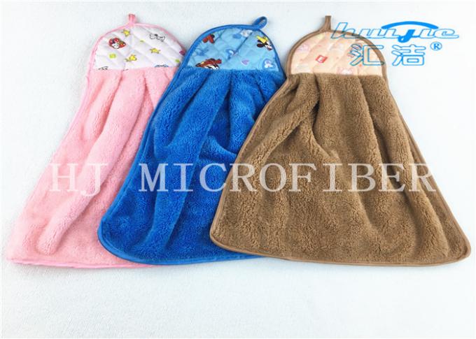 Bunter wesentlicher Microfiber-Karikatur-Handtuch-korallenroter Vlies-Hauptstoff für Küchen-Badezimmer