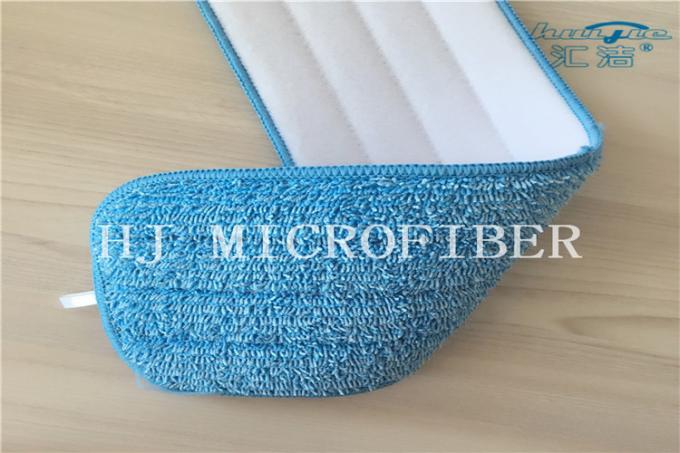 Blauer Samt-Mopp-Kopf-Mopp-Ersatz-Auflagen Farbe-Microfiber Streifen verdrehte