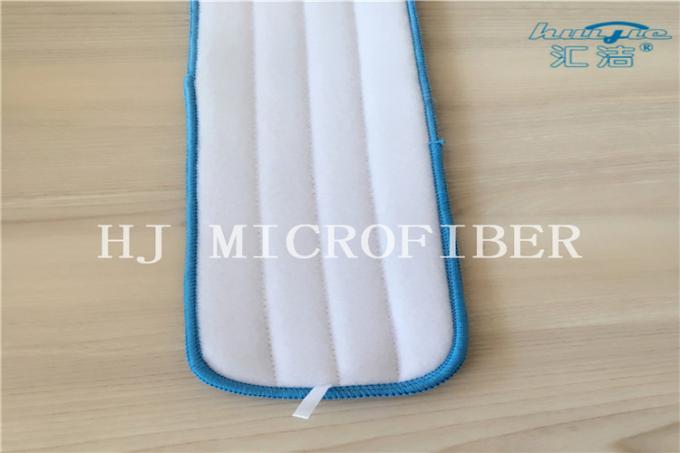Blauer Samt-Mopp-Kopf-Mopp-Ersatz-Auflagen Farbe-Microfiber Streifen verdrehte