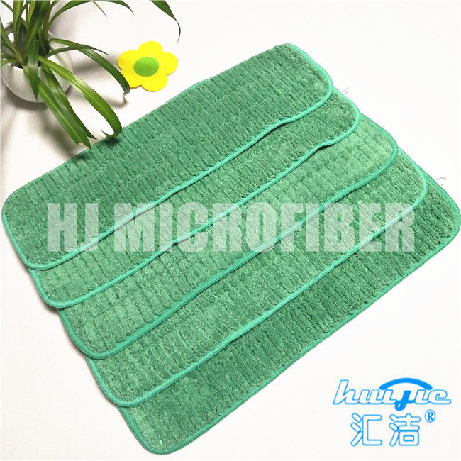 Korallenrotes Vlies-Gewebe grüne Farbe-Microfiber mit grüner harter Nylondraht-flachen Nachfüllungs-Mops für Hauptreinigung