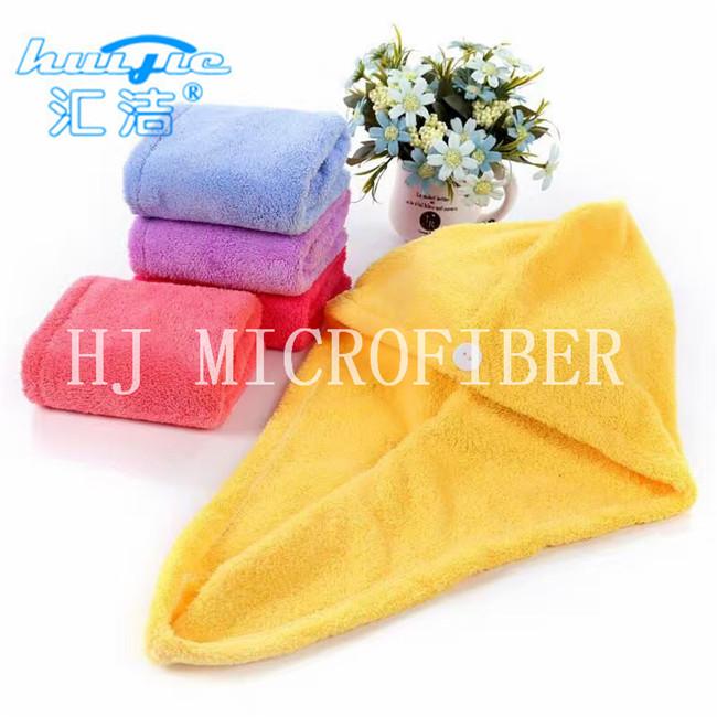 Bunter Vlies-Haar-Turban-Haar-trocknender Stoff-Superabsorption Microfiber korallenroter