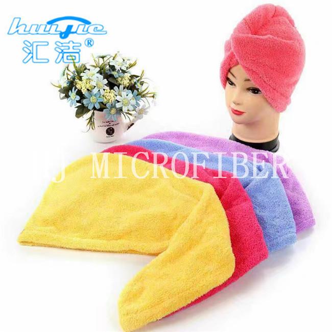 Bunter Vlies-Haar-Turban-Haar-trocknender Stoff-Superabsorption Microfiber korallenroter