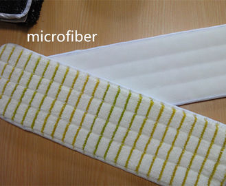 Gelb gesponnener korallenroter nasser Mopp Microfiber füllt Samt auf, den super starke Nylonselbst--adhensive Mopp-Auflagen nassmachen