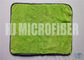 Grüner Plüsch-Pufferbetriebs-Tuch-/hoch Absorption Microfiber-Abstauben-Stoff für Windows-Glas