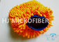 Langer Haar-Chenille Microfiber-Wäsche-Handschuh sonniges orange Schnell-Trockenes, rostfest