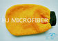 Orange korallenrotes Polyester 4,4&quot; des Vlies Microfiber-Waschanlage-Handschuh-80% x 8,8&quot;