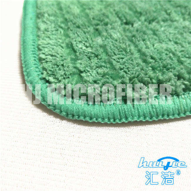 Korallenrotes Vlies-Gewebe grüne Farbe-Microfiber mit grüner harter Nylondraht-flachen Nachfüllungs-Mops für Hauptreinigung
