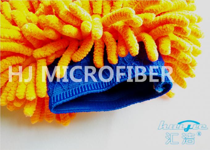 Langer Haar-Chenille Microfiber-Wäsche-Handschuh Sunny Orange Quick-Dry, Rostschutzmittel