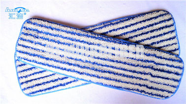 Geht blauer weißer Streifen gefärbter Garn Microfiber-Torsions-Mopp freundliches Eco, Dichte 500gsm voran