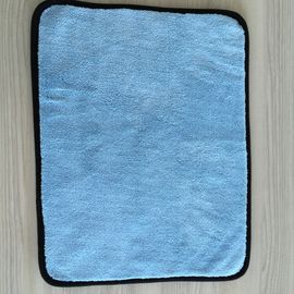 Vlies-Gewebe-Tuch Microfiber super starkes korallenrotes für Auto-Putztuch mit schwarzem Bordure-Rand