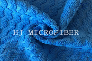 Blauer Farbjacquardwebstuhl-großes Perlen-Gewebe Microfiber-Putztuch für Tuch und Hauptgewebe
