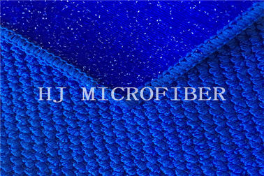 Blauer Farbe-Microfiber-Reinigungs-Gewebe-Jacquardwebstuhl großer geformter Stoff Peral mit hartem Draht pp.