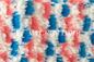 Rotes blaues weißes Farbegarn gefärbte Microfiber-Jacquardwebstuhl-Tasche geformte Mopp-Kopf-Mopp-Ersatz-Auflagen