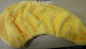 Gelber bunter Microfiber Haar-Turban 20*50, elastische Kristallknopf-Haar-trockene Kappe