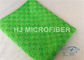 Grüne saugfähige waschbare Geschirrtücher Microfiber, streifen freien Microfiber-Stoff