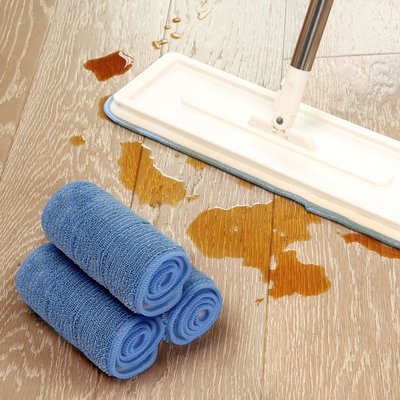Mikrofaser-Staubwischpads, hohe Saugfähigkeit, gedrehte Mikrofaser-Nasswischpads zum Reinigen von Böden