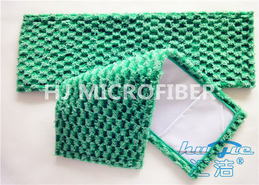 Grüner flacher Jacquardwebstuhl Microfiber-Gewebe-Staub-Mopp für Massivholzböden 5