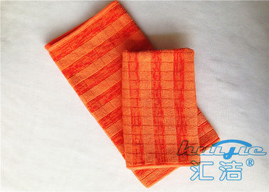 Orange Polyester der Microfiber-Putztuch-80% fusselfrei, statisches Antiputztuch